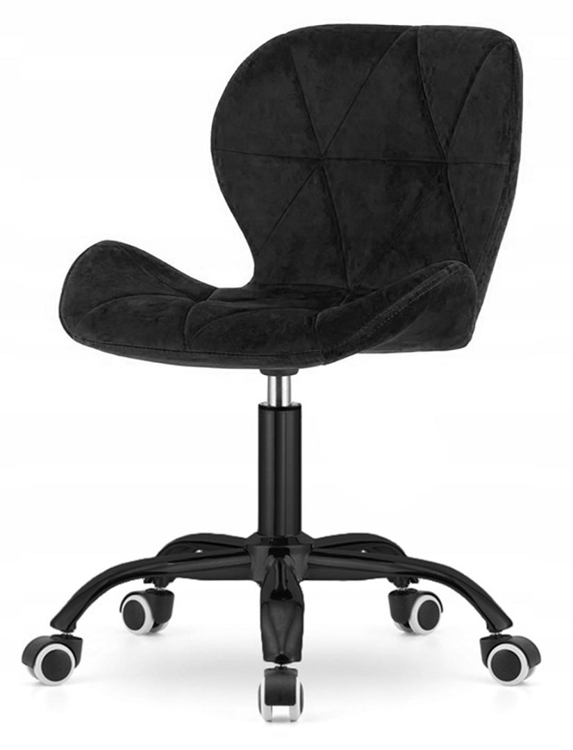 Swivel chair for office desk black velour fabric Lugano.pro