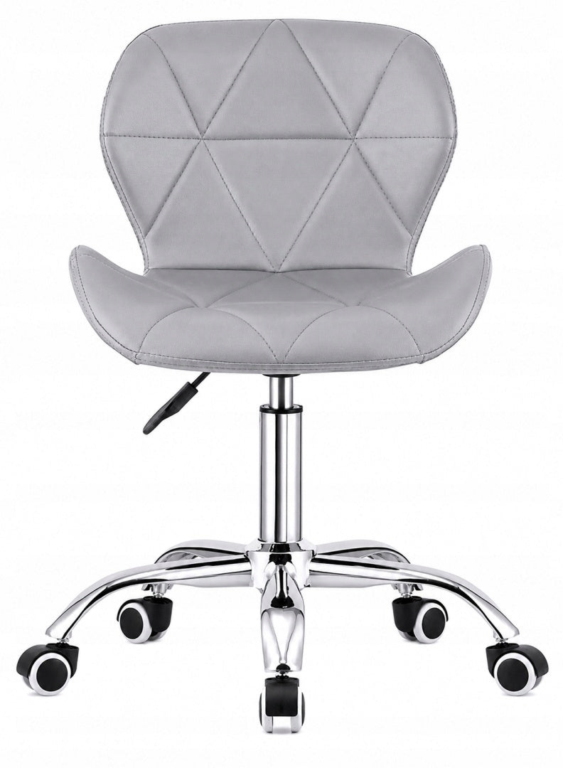 Swivel chair for office desk dressing tables grey faux leather Lugano Packaging status original