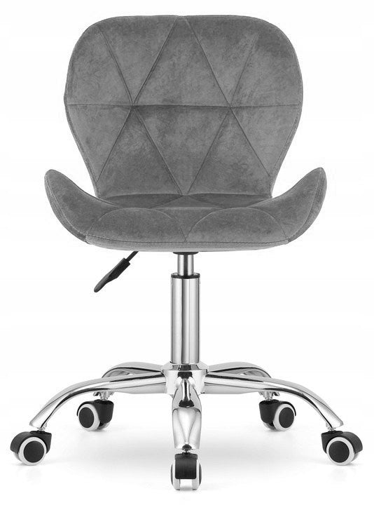 Swivel chair for office desk dressing tables grey velour Packaging status original