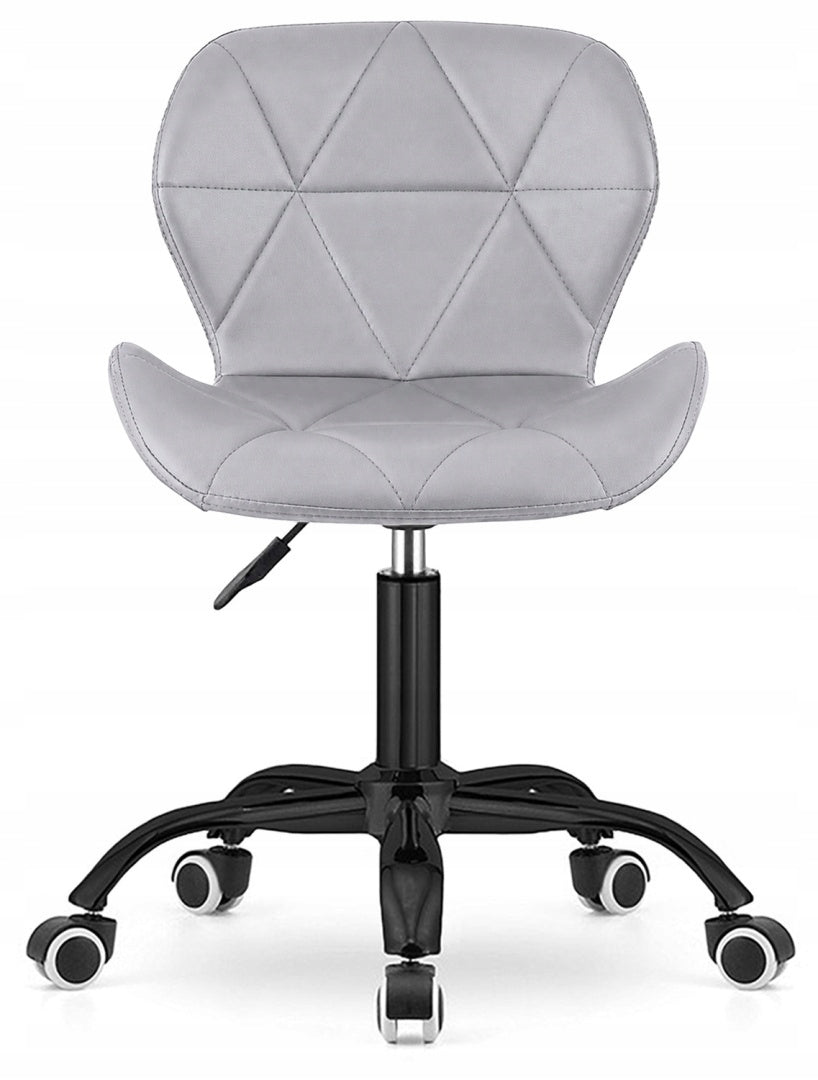 Swivel chair for student desk dressing table grey faux leather Lugano Manufacturer code VAS3-VASTO-OFFICE-LIGHT-GREY-PU-SMOKE