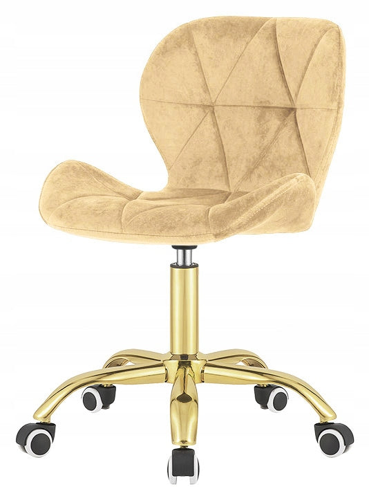Swivel chair for student desk office dressing tables velour beige Lugano Packaging status original