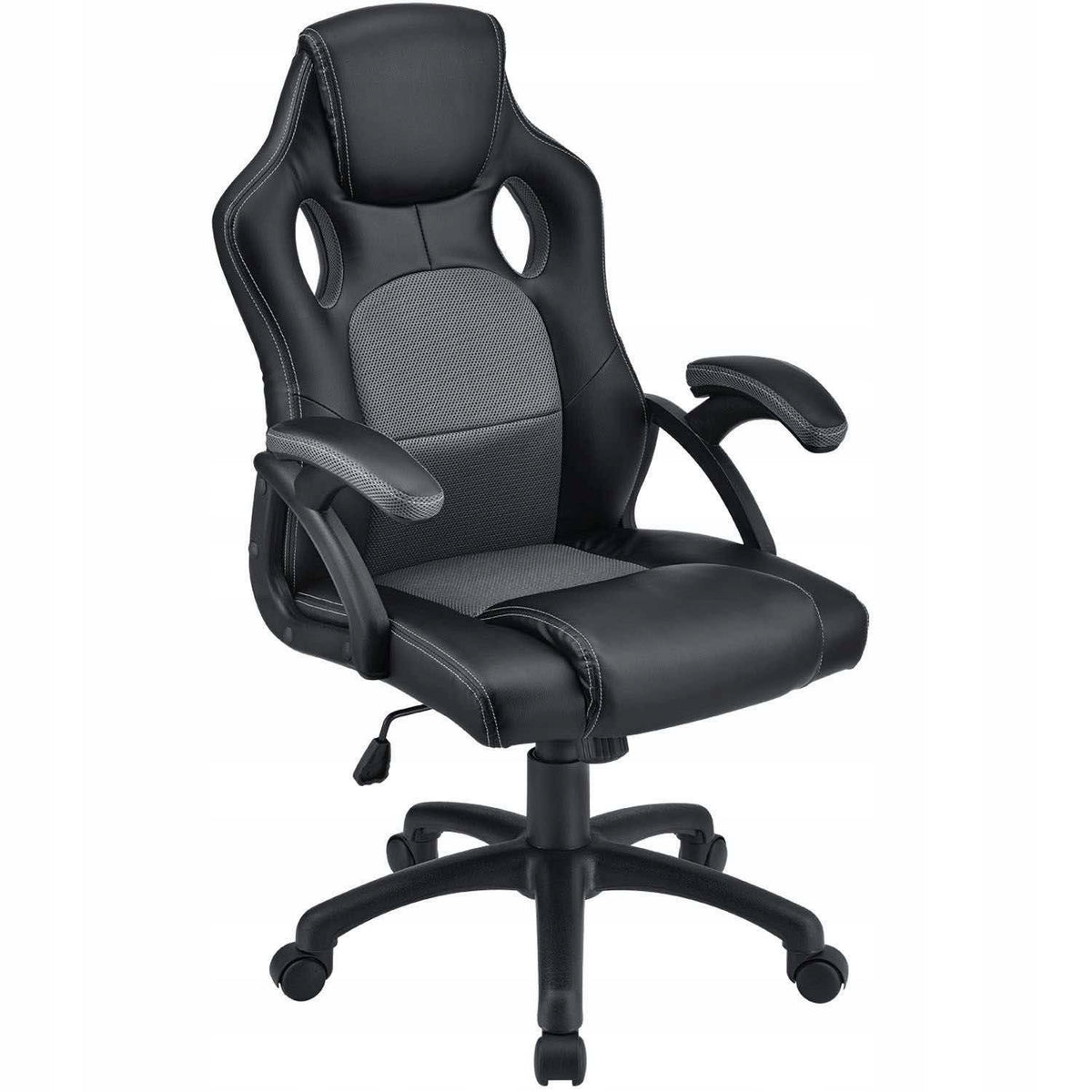 Swivel chair gaming chair massive height adjustment black gray