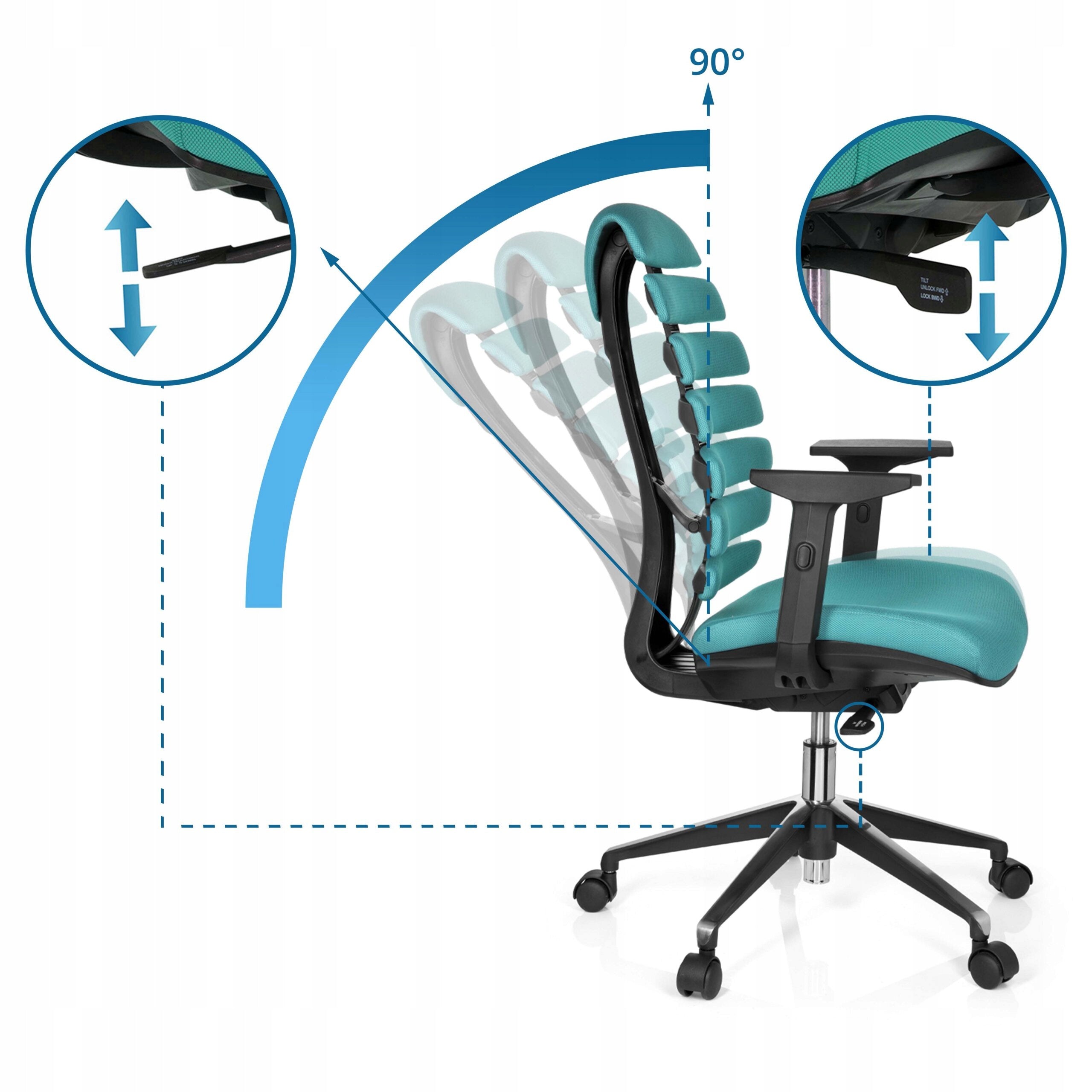 Swivel chair hjh OFFICE blue Brand hjh OFFICE