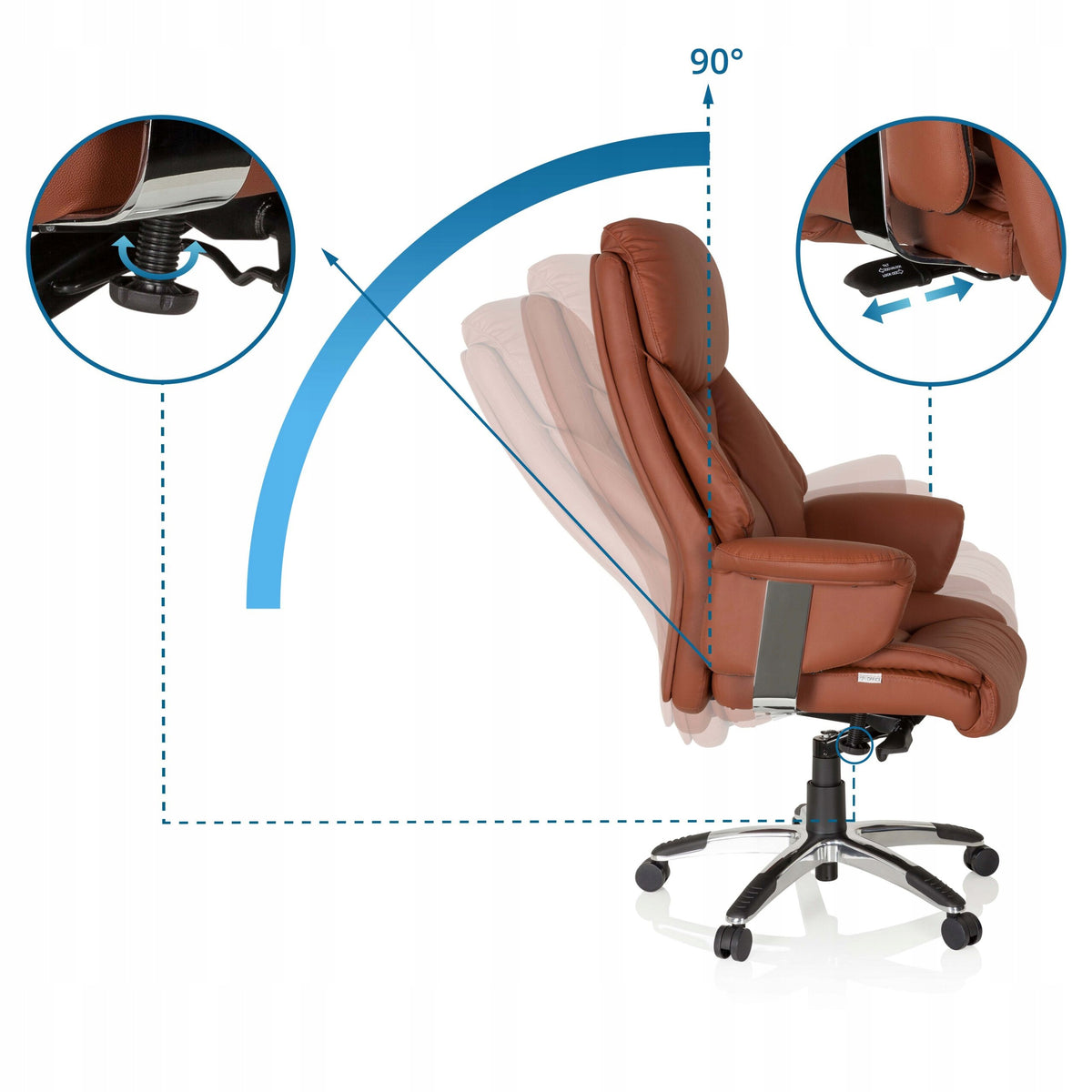 Swivel chair hjh OFFICE brown Brand hjh OFFICE