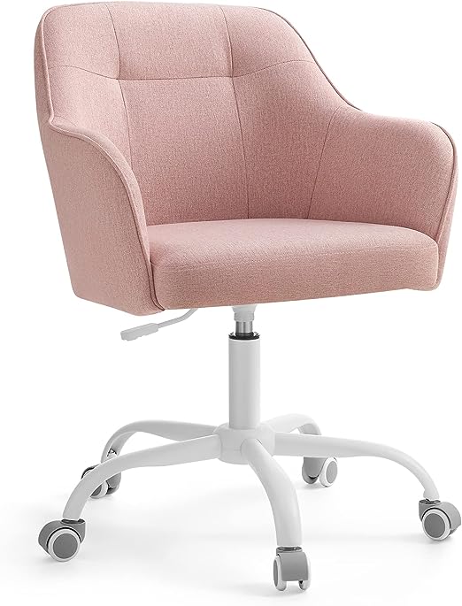 Swivel chair office bucket chair pink height adjustment stylish