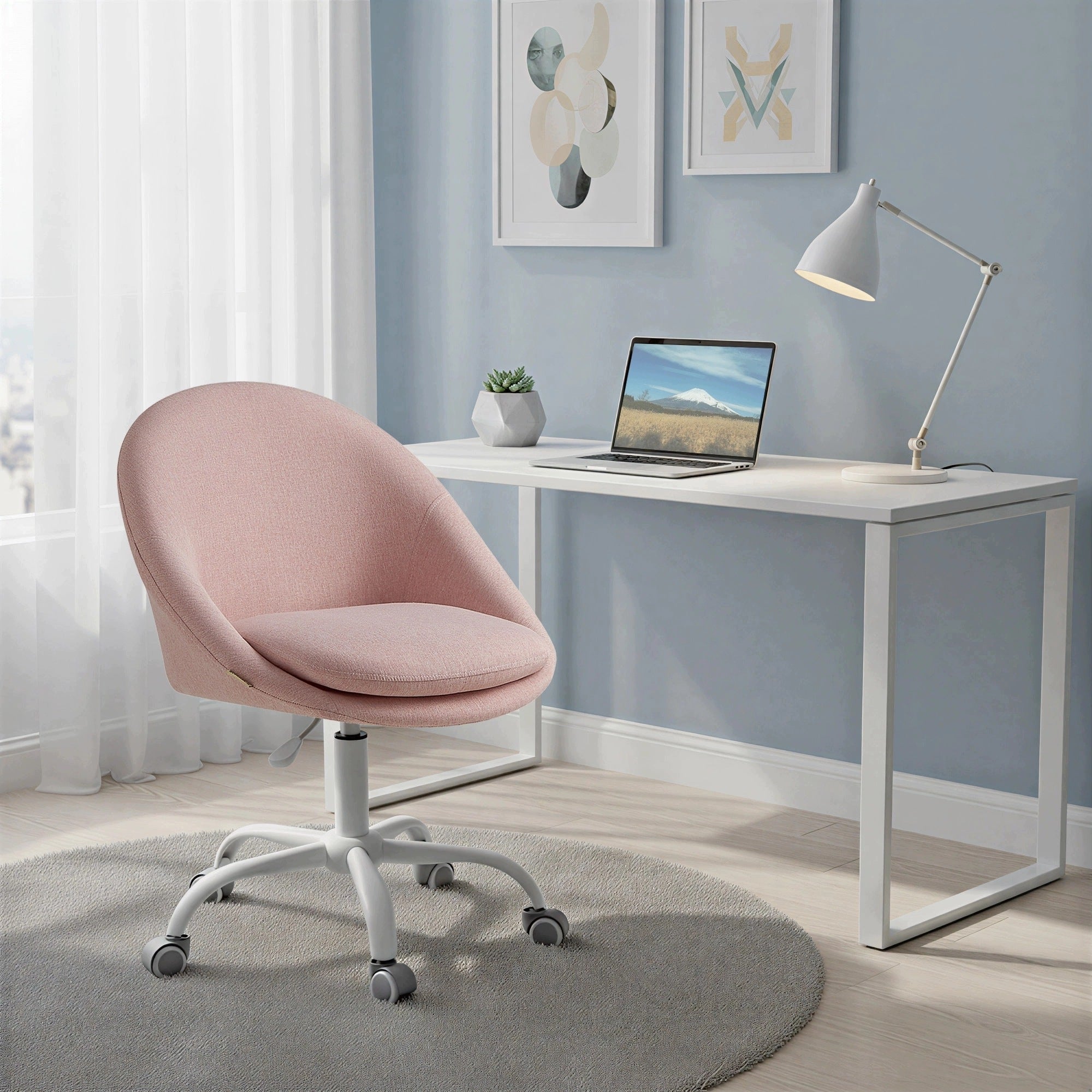 Swivel chair pink Office chair Bucket 110kg ADJUSTABLE Spacetronik Packaging status original