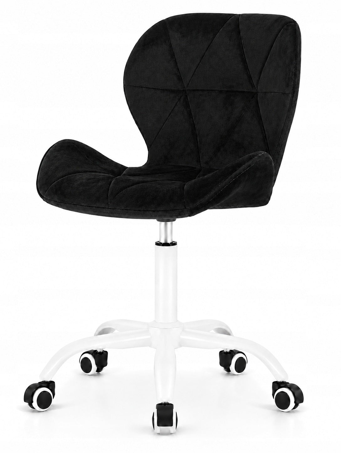 Swivel chair student desk chair velour black adjustable