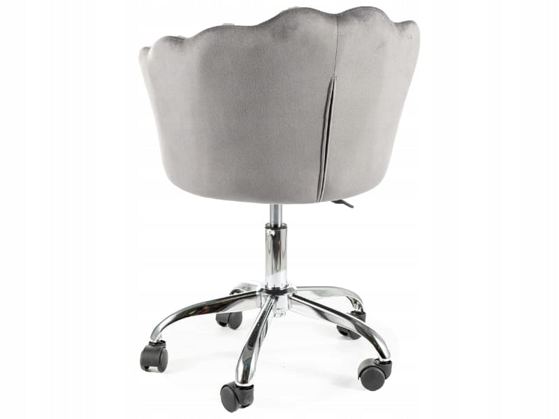 Swivel chair velour office chair for living room desk ROSE VELVET grey Brand Signal