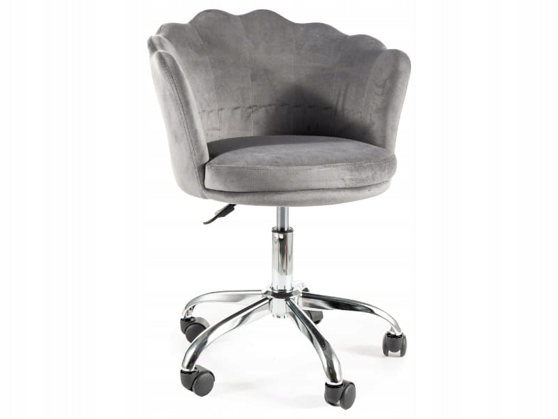 Swivel chair velour office chair for living room desk ROSE VELVET grey Packaging status original