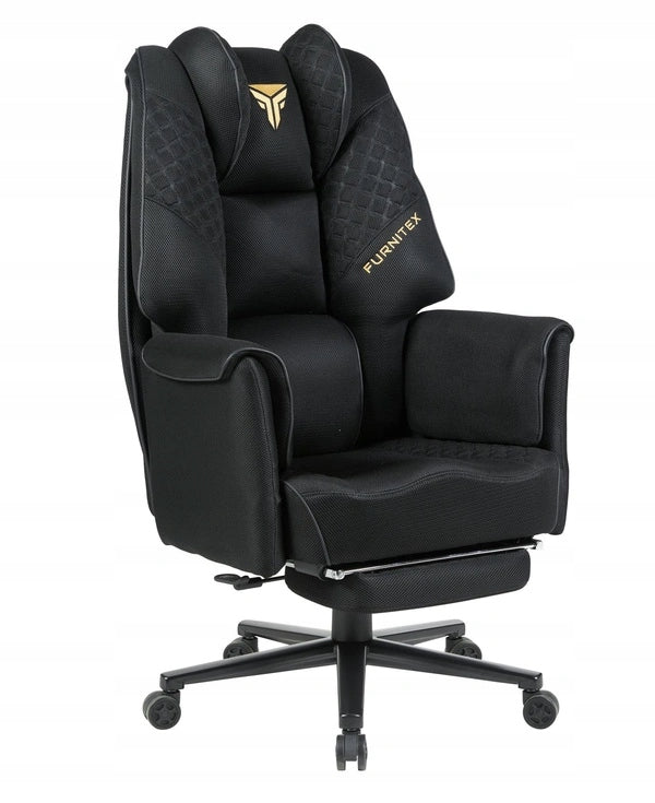 Swivel chair with pull-out footrest and backrest adjustment black SITTO