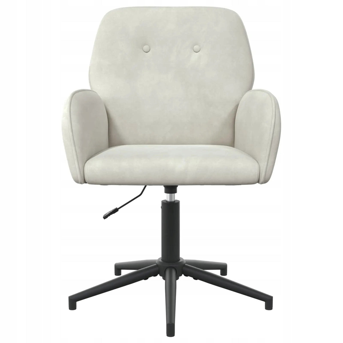 Swivel office chair 54 x 55 x 90 cm cream Velour Furniture depth 90 cm