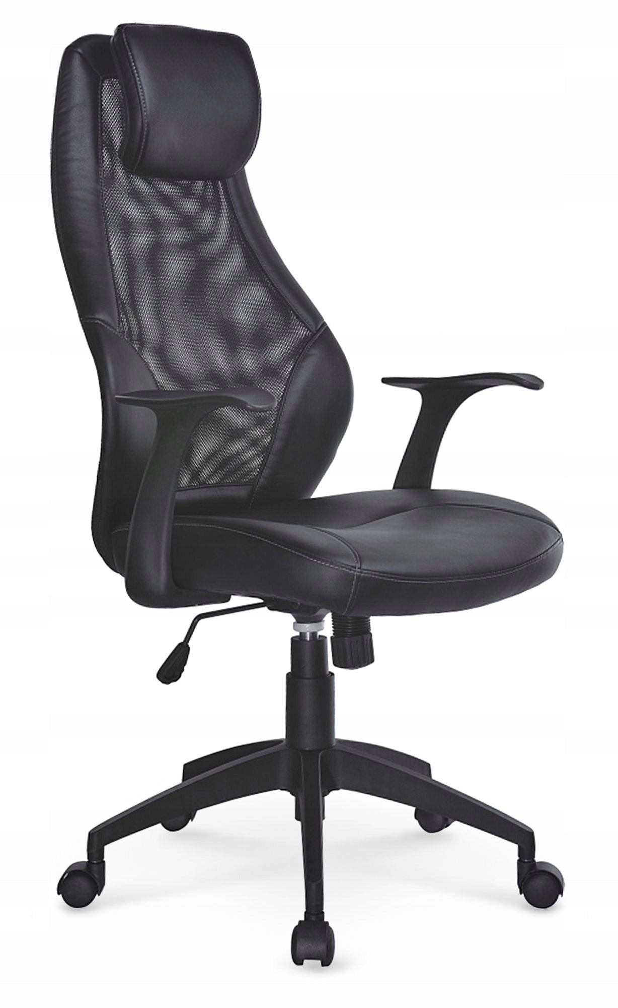 Swivel office chair Faux leather black up to 110 kg Torres