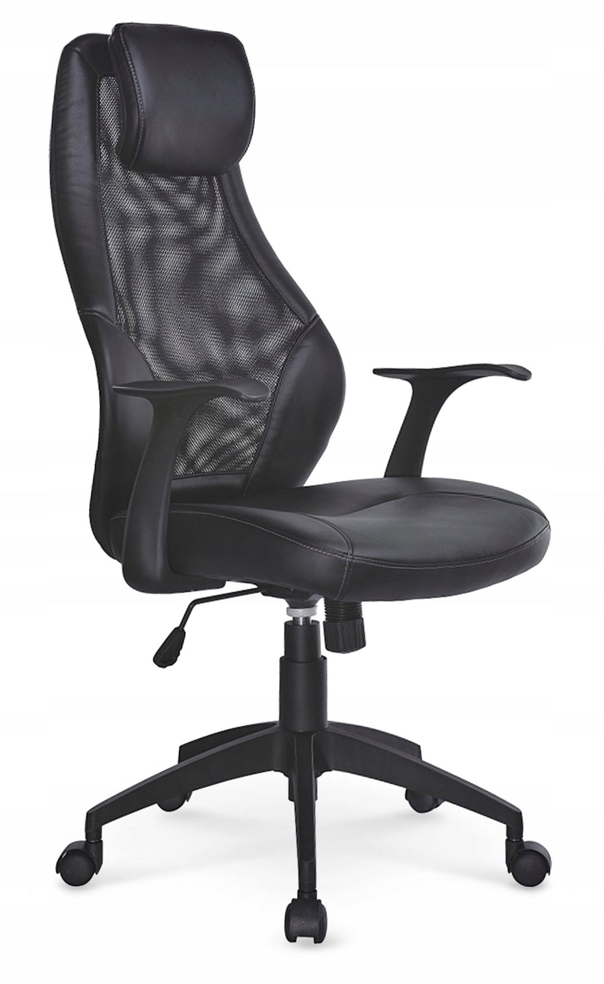 Swivel office chair Faux leather black up to 110 kg Torres