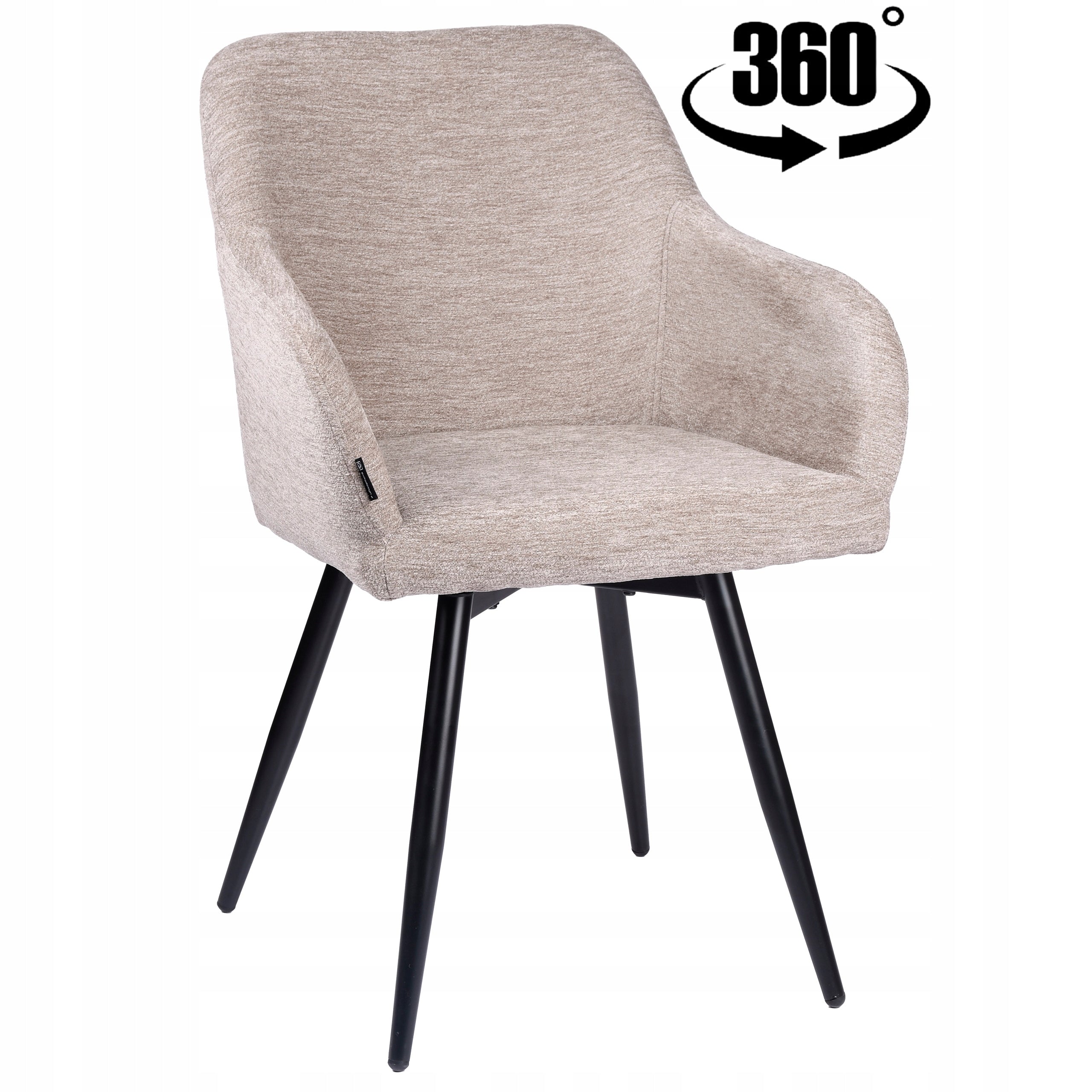 Swivel office chair, beige upholstered office chair for ESMO desk