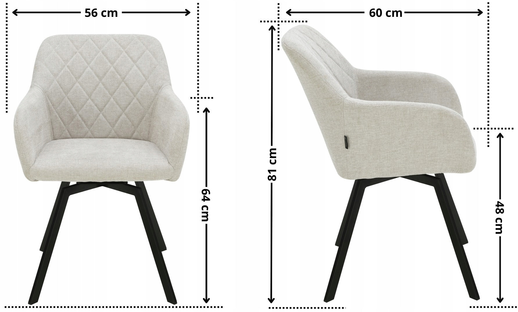Swivel office chair, beige upholstered office chair for PANKO desk Manufacturer code EX-9032/920-01