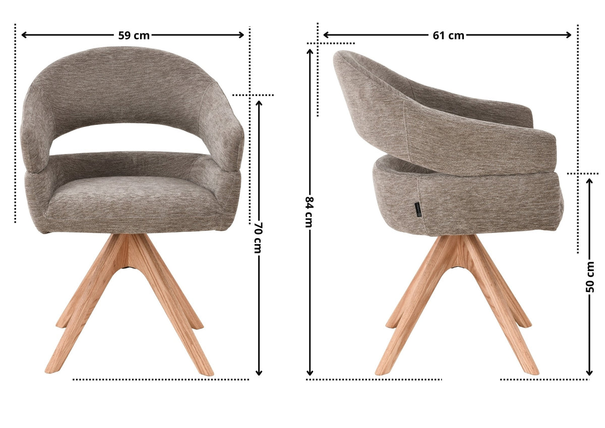 Swivel office chair, beige upholstered office chair for VENA desk Manufacturer code EX-245002/C-410