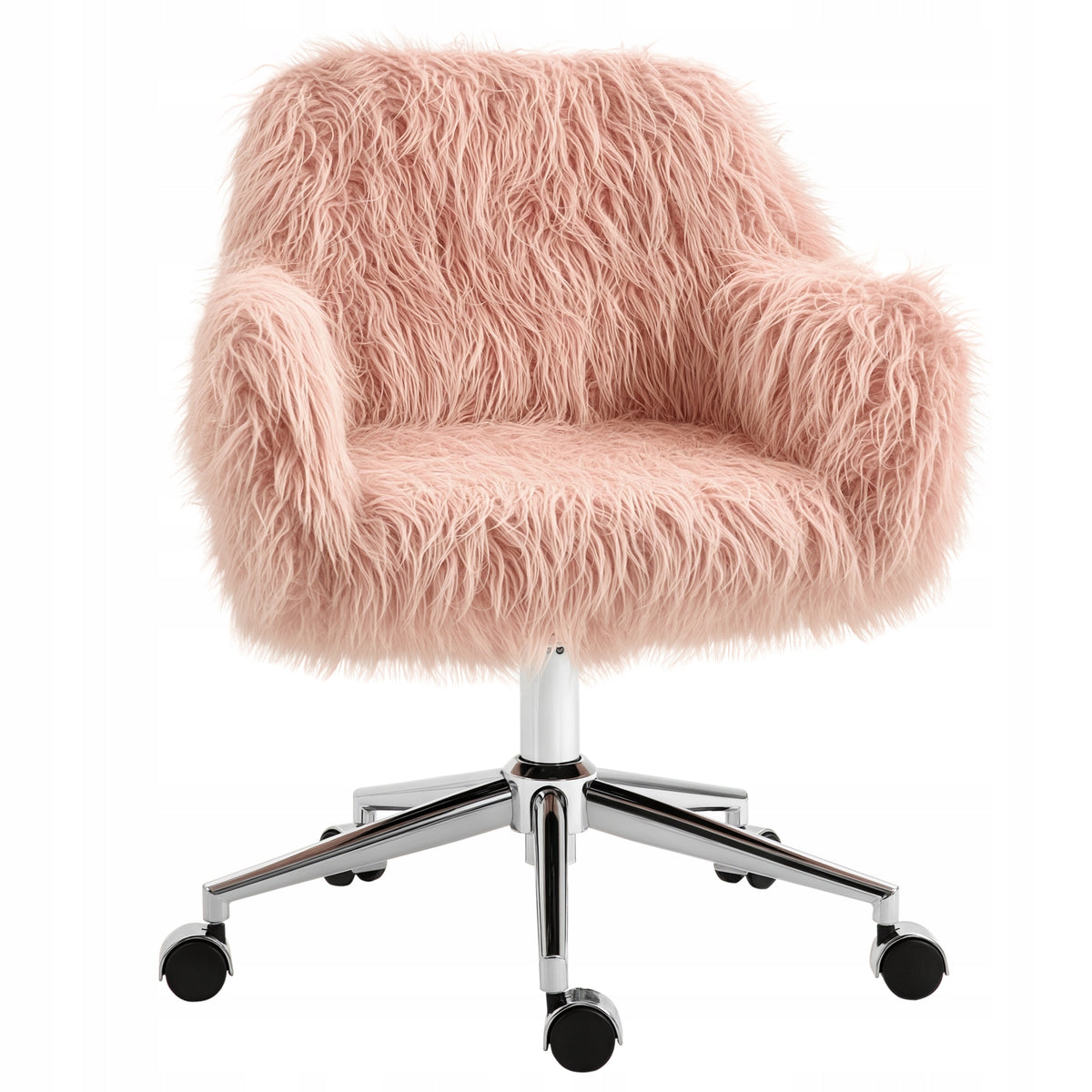 Swivel office chair, height adjustment 57x60x75-85cm pink