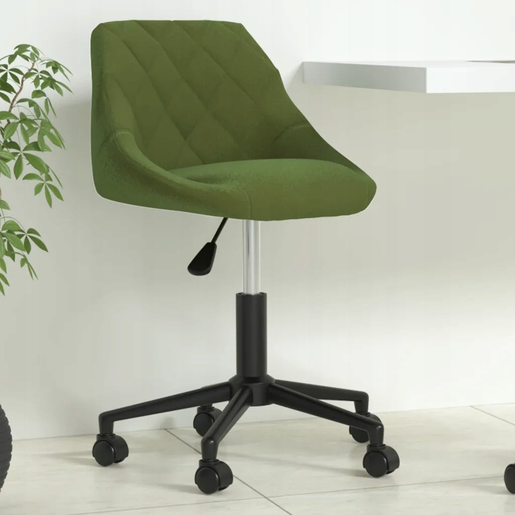 Swivel office chair, light green, velvet upholstered Medical device no