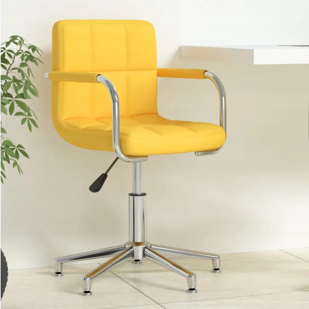 Swivel office chair, mustard, fabric upholstered Brand VidaXL