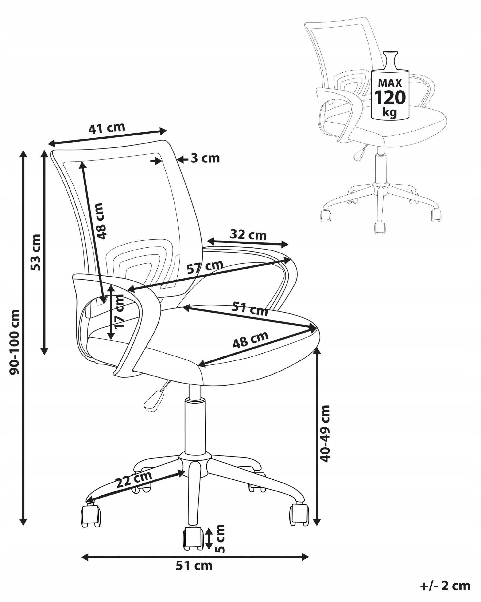 Swivel office chair on wheels beige Medical device no