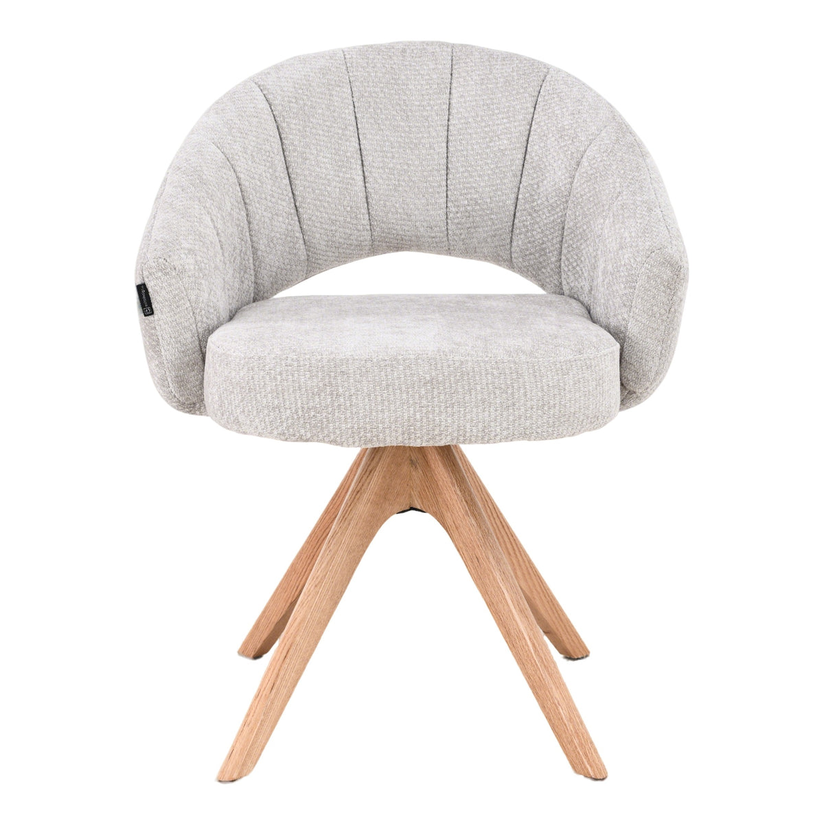 Swivel office chair upholstered grey springs in the seat - ZORA Packaging status original