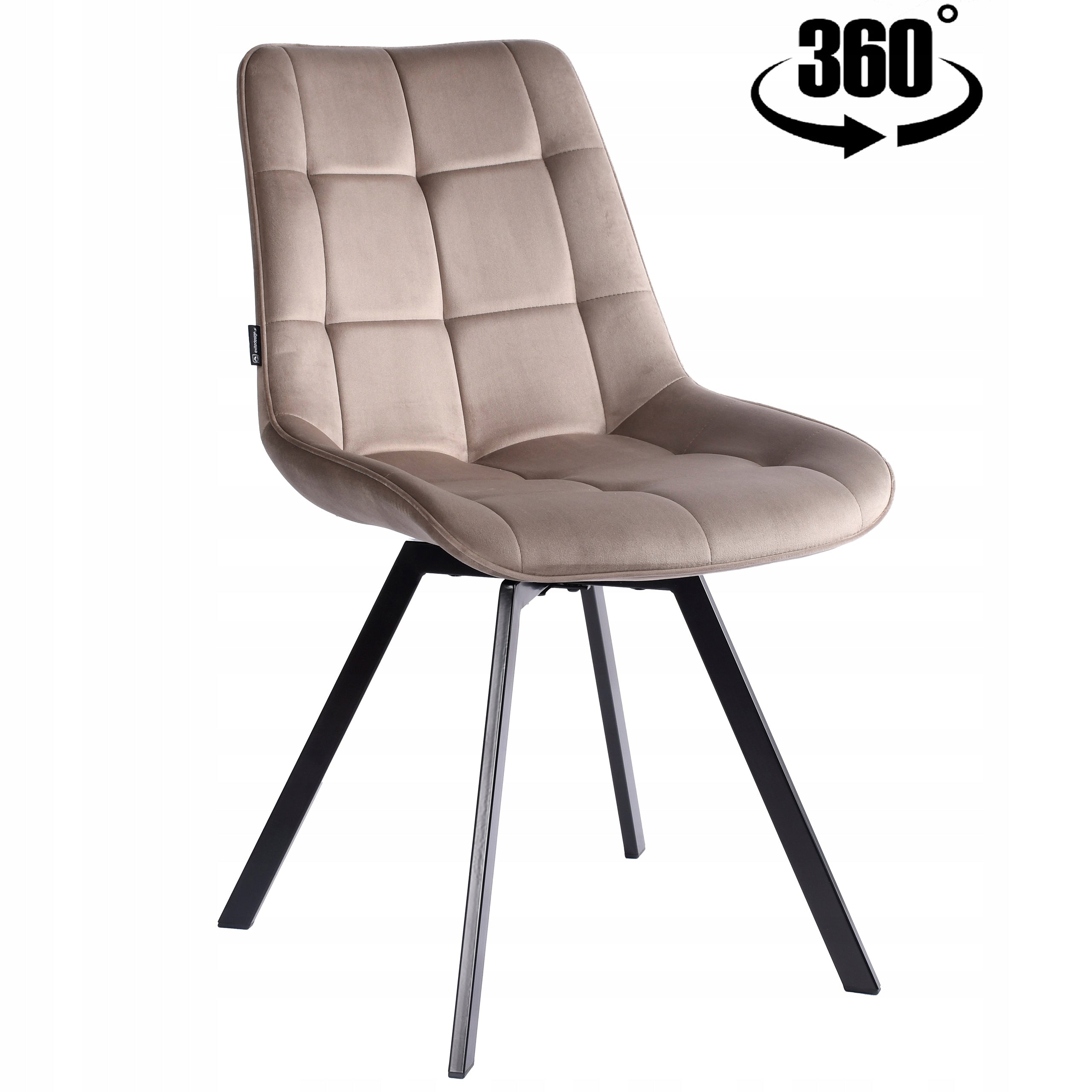 Swivel office chair, velour brown office chair for desk - LAPO