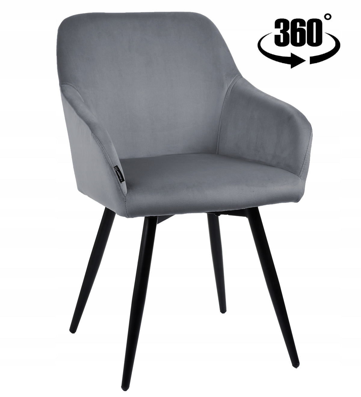Swivel office chair, velour grey office chair for desk - ESMO