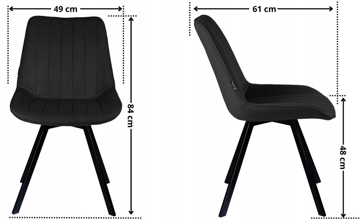 Swivel office chair, velour office chair black for desk - LAPO 2 Manufacturer code EX-21137/2/G77