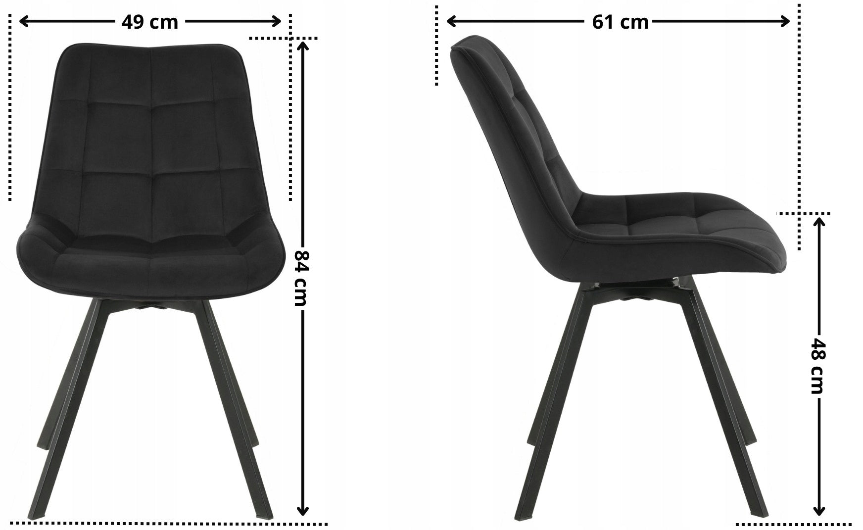 Swivel office chair, velour office chair black for desk - LAPO Manufacturer code EX-21137-G77