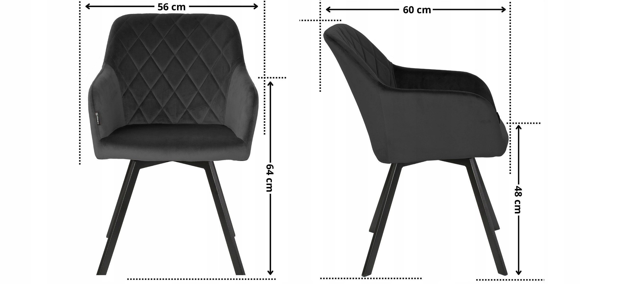 Swivel office chair, velour office chair black for desk - PANKO Manufacturer code EX-9032DGY77
