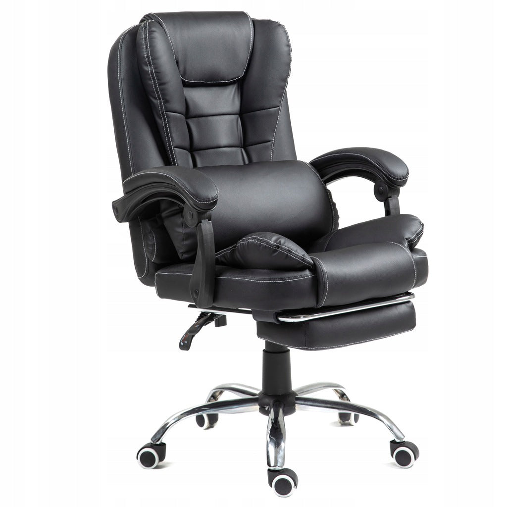 Swivel office chair with lumbar cushion footrest black GIOSEDIO EAN (GTIN) 5902751547689