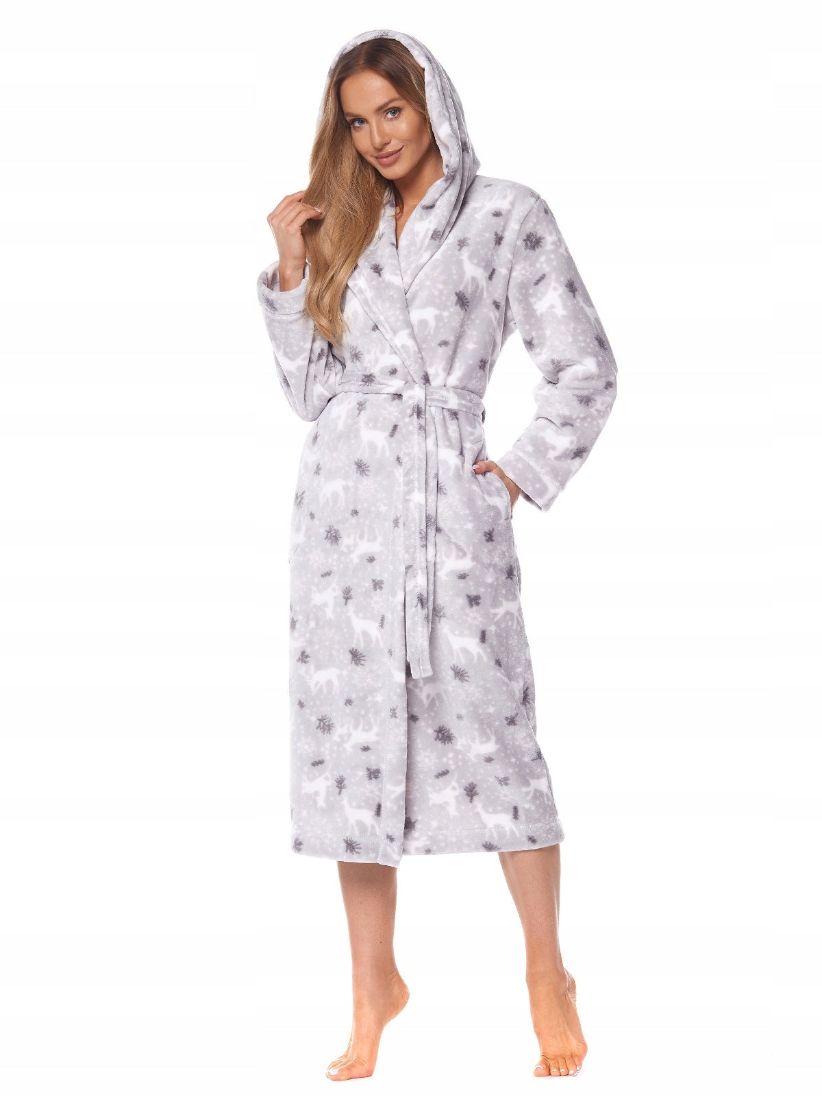 Chalatas moterims L&L, pilkas