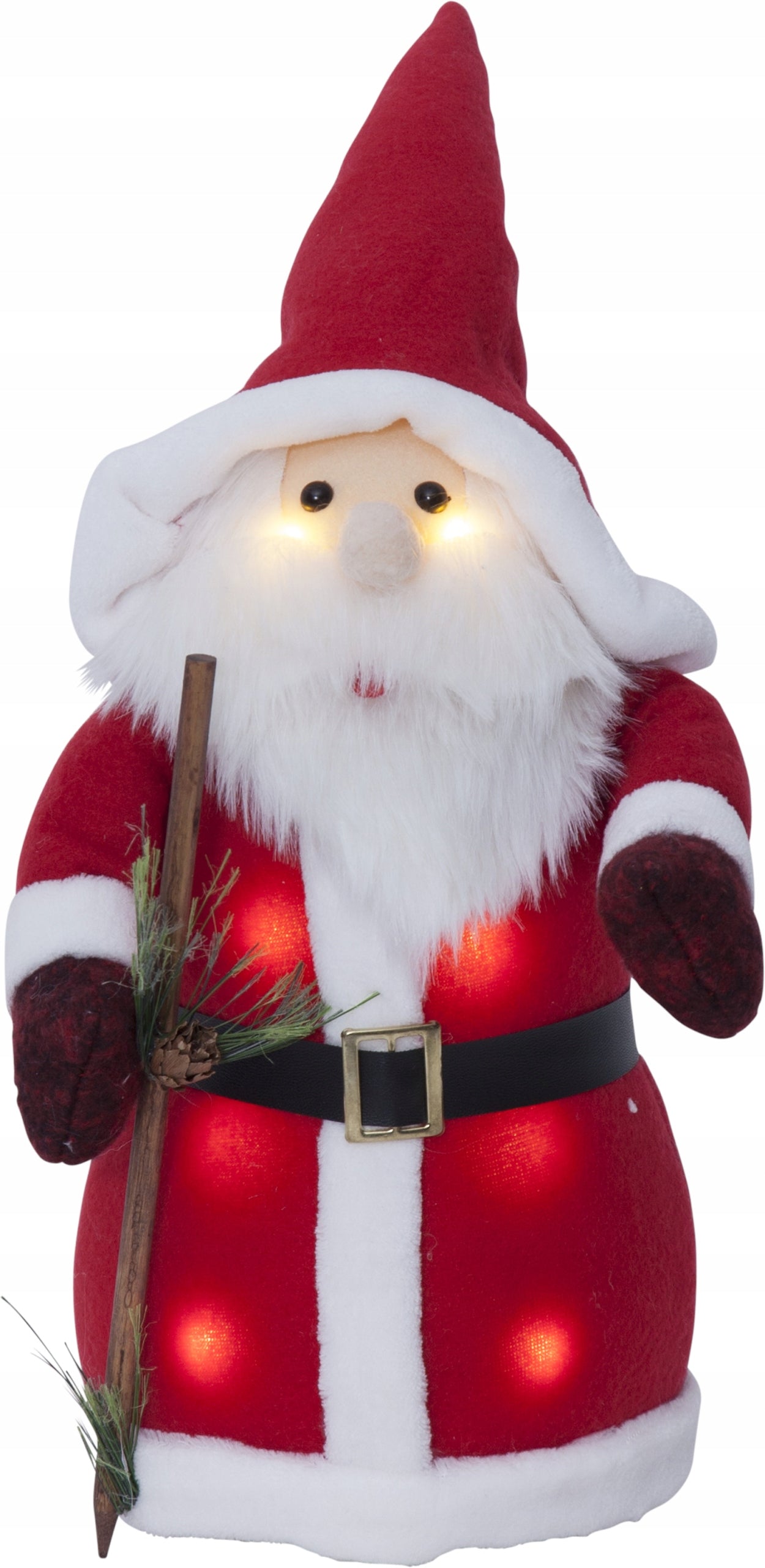 Dekoration großer Zwerg 38cm. 8 LED-Leuchten, betrieben mit Batterien 3xAA (nicht im Lieferumfang enthalten), IP20