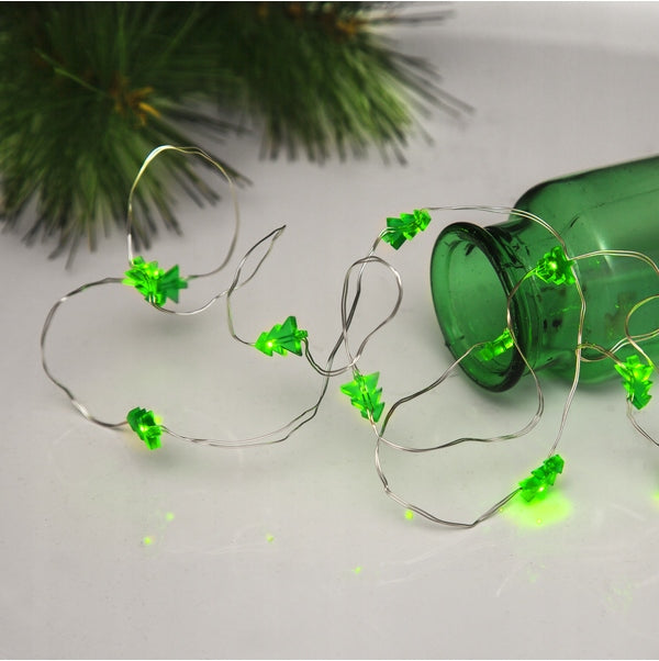 Baterija maitinama lempučių virtinė žalia 12 LED 0,72W 110cm Rasos lašas 726-38