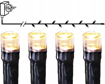 Lichterkette MicroLED 180 mit LED-Licht, 17,9 m, Lichtabstand zwischen 10 cm, mit Strom versorgt, Innen-/Außenbereich IP44