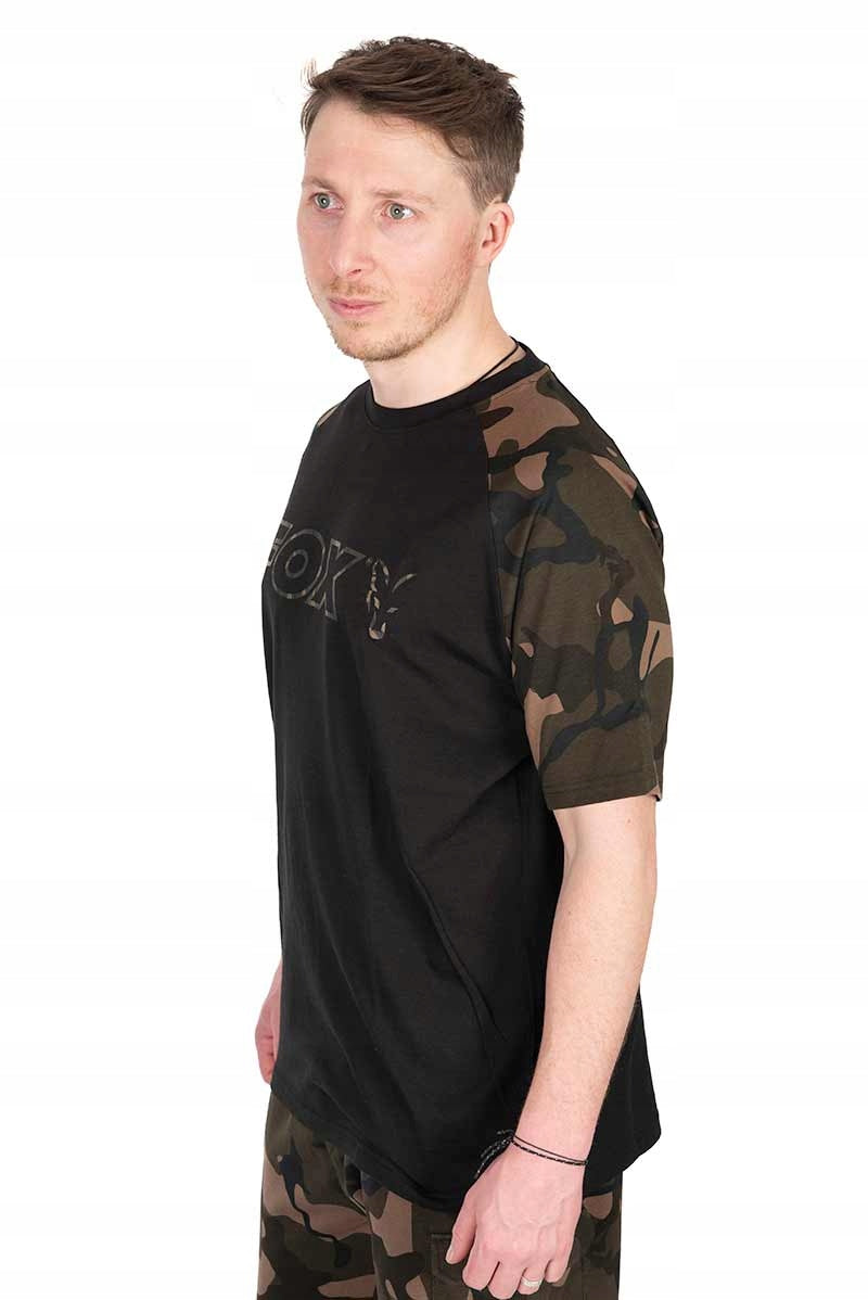 T-SHIRT BLACK/CAMO OUTLINE T-SHIRT Roz XXL FOX Size XXL
