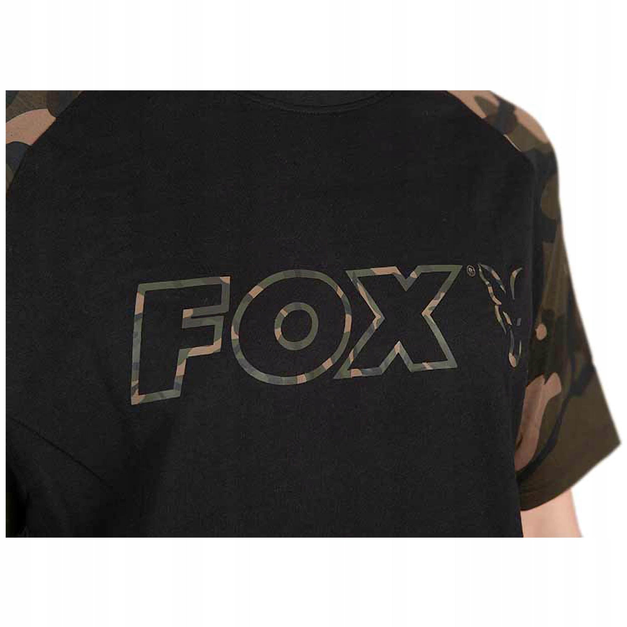T-SHIRT FOX BLACK/CAMO OUTLINE T-SHIRT Size L CFX269 Sleeve short sleeve