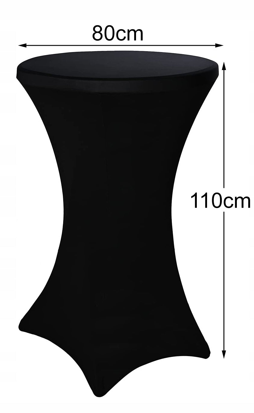 TABLE COVER TABLECLOTH ELASTIC BANQUET CATERING SPANDEX BLACK Manufacturer Heckermann
