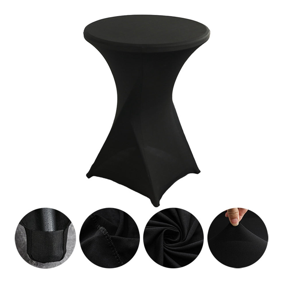 TABLE COVER TABLECLOTH ELASTIC BANQUET CATERING SPANDEX BLACK Packaging status original