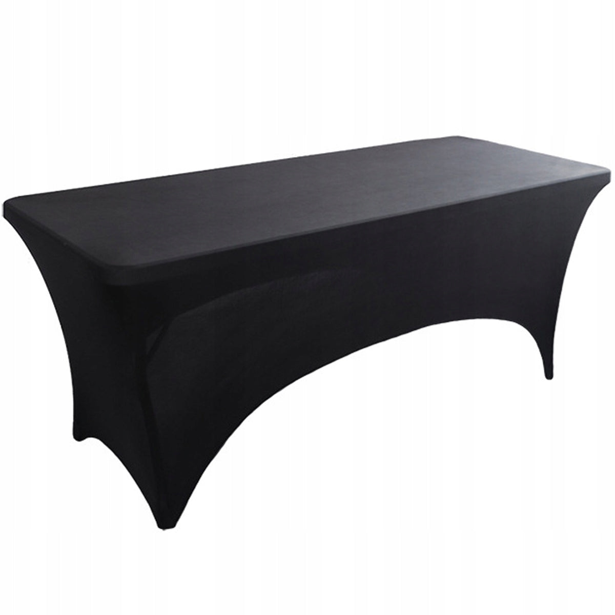 TABLE COVER TABLECLOTH ELASTIC BANQUET CATERING SPANDEX BLACK Packaging status original