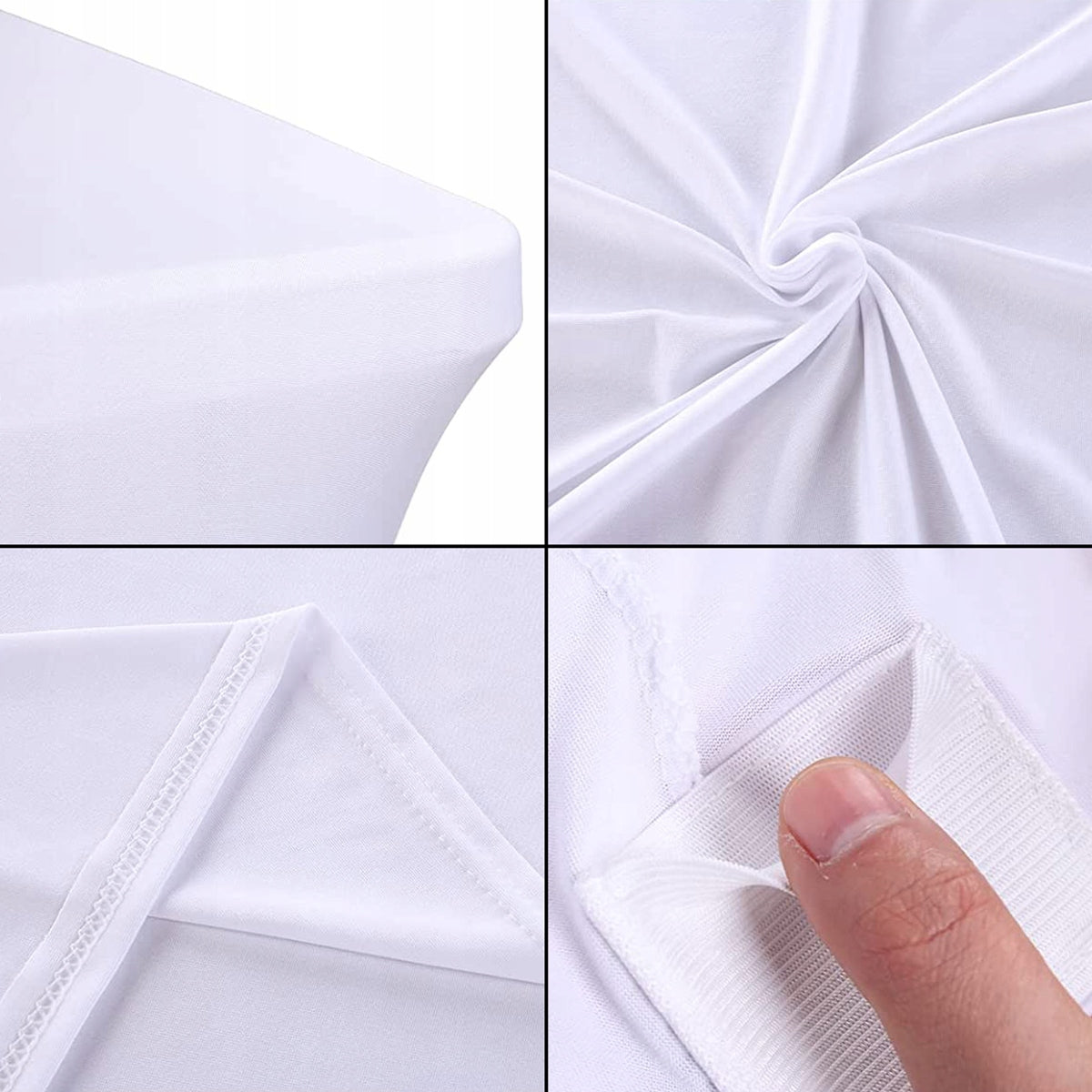 TABLE COVER TABLECLOTH ELASTIC BANQUET CATERING SPANDEX WHITE EAN (GTIN) 5905325705034