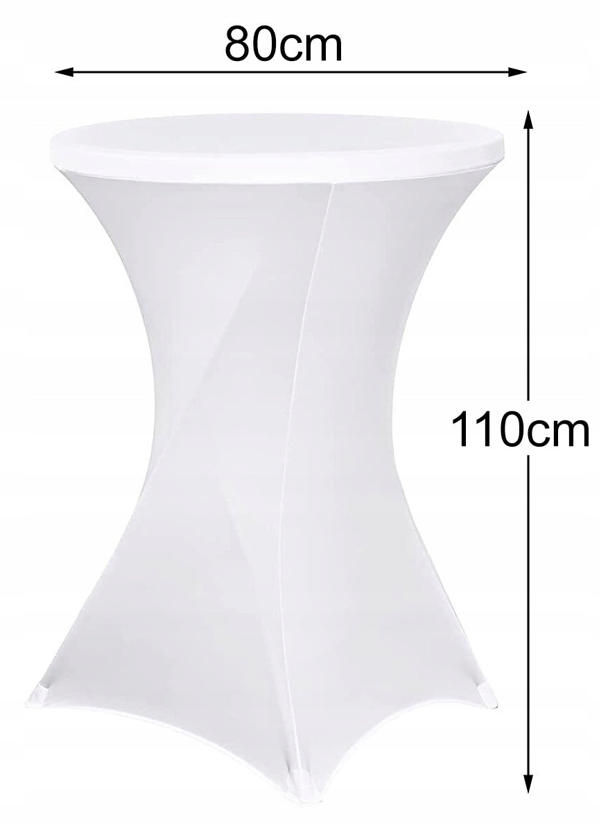 TABLE COVER TABLECLOTH ELASTIC BANQUET CATERING SPANDEX WHITE Manufacturer Heckermann