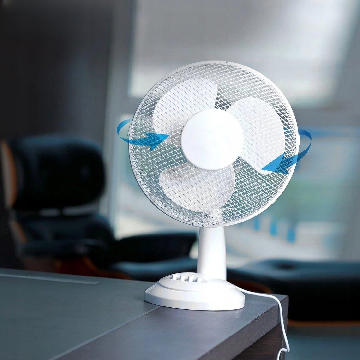 TABLE FAN DESK FAN QUIET POWERFUL FOR OFFICE Model WIATRAK WENTYLATOR BIURKOWY CICHY MOCNY DO BIURA