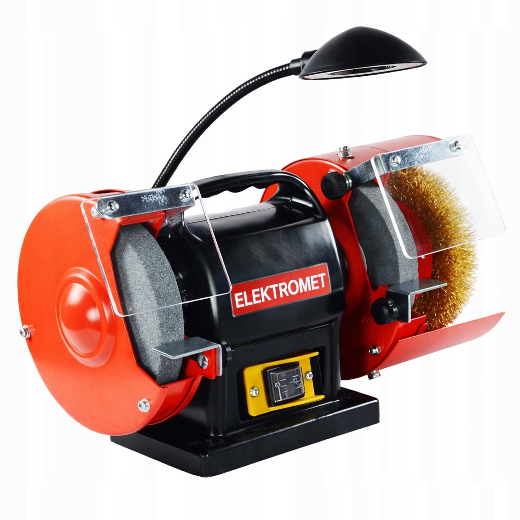 TABLE GRINDER 200W DOUBLE FOR SHARPENING 2 STONES DISCS LAMP BL. Manufacturer code 5906284256360