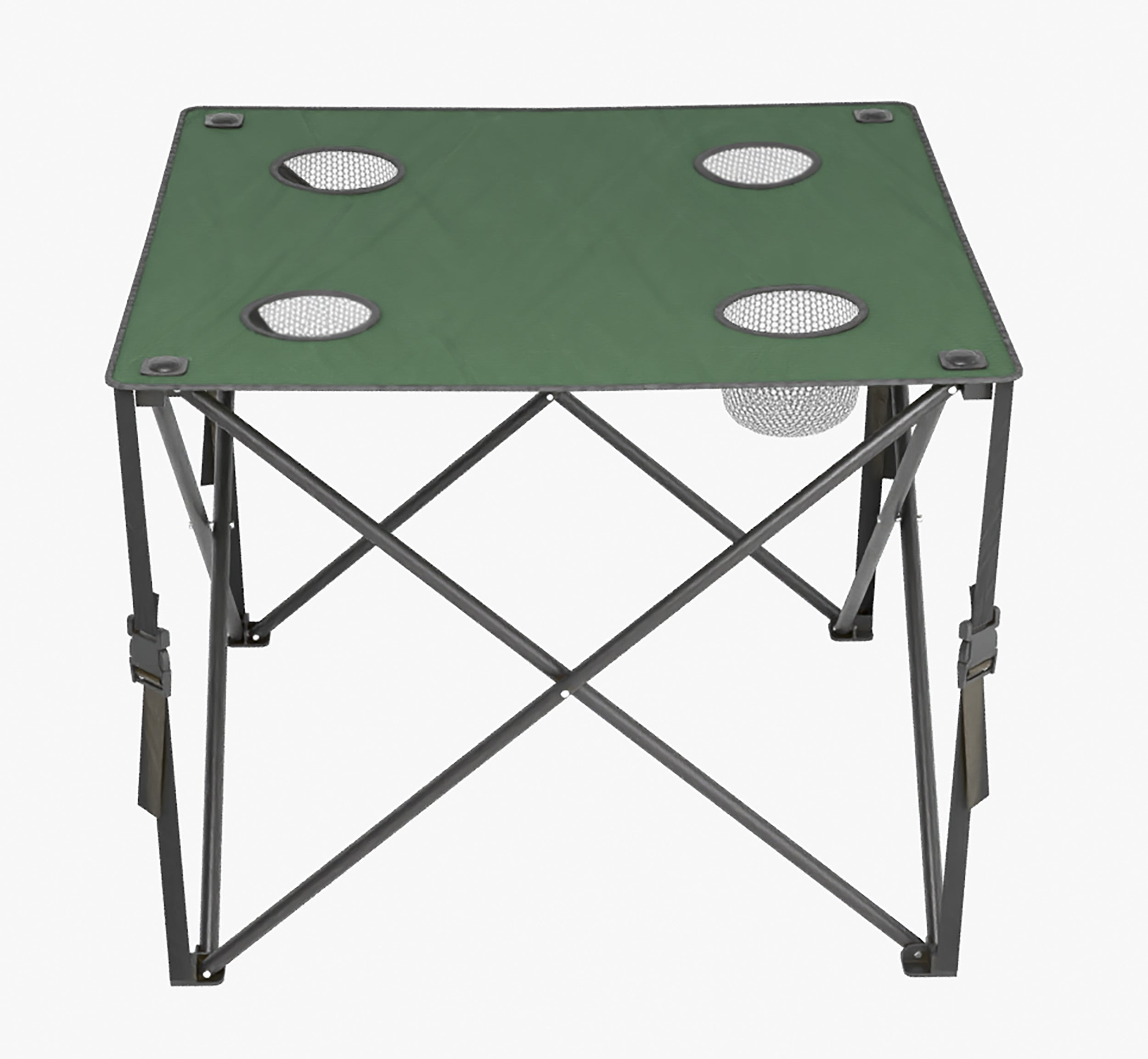 TABLE HIKING STOOL FISHING FOLDING FOR CAMPING 48x48x42cm 4 HOLES Brand no brand