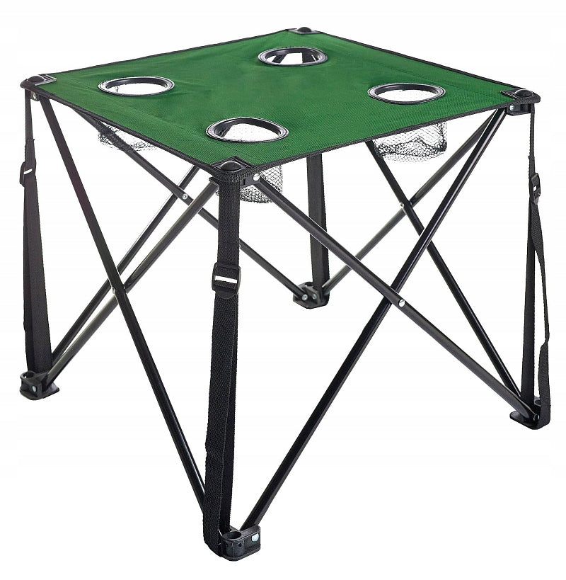 TABLE HIKING STOOL FISHING FOLDING FOR CAMPING 48x48x42cm 4 HOLES