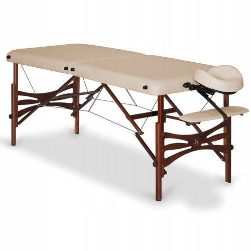 TABLE MASSAGE BED FOLDING WOODEN LIGHT PANDA BEECH DYED 70CM HABYS Color beige