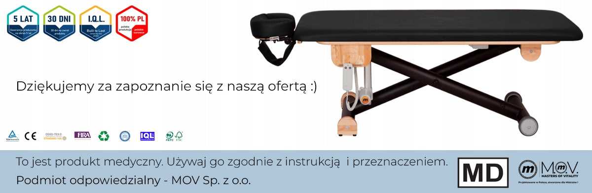 TABLE MASSAGE BED ULTRA LIGHT 9,5kg STRONG Polish PROFESSIONAL DuraOil Kind folding table