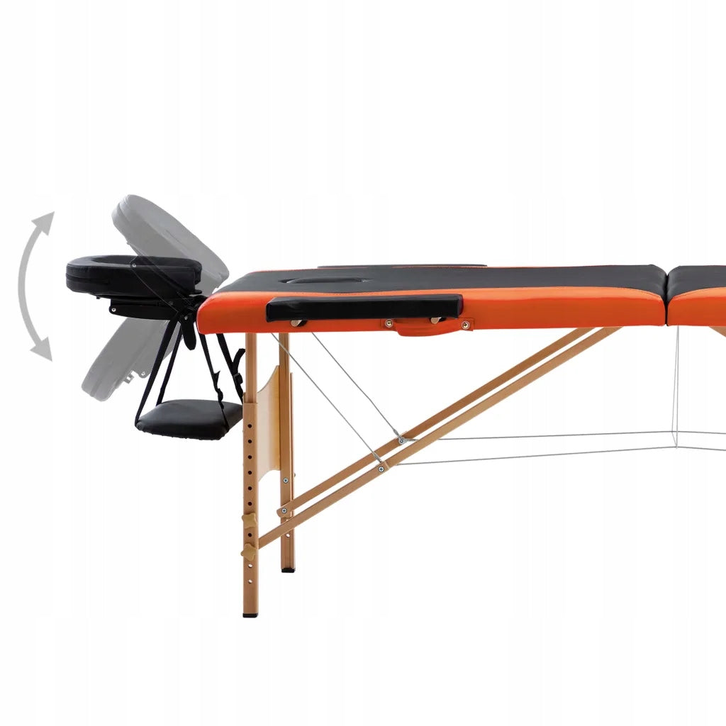 TABLE MASSAGE BED WOOD ORANGE VidaXL black EAN (GTIN) 5906225845677
