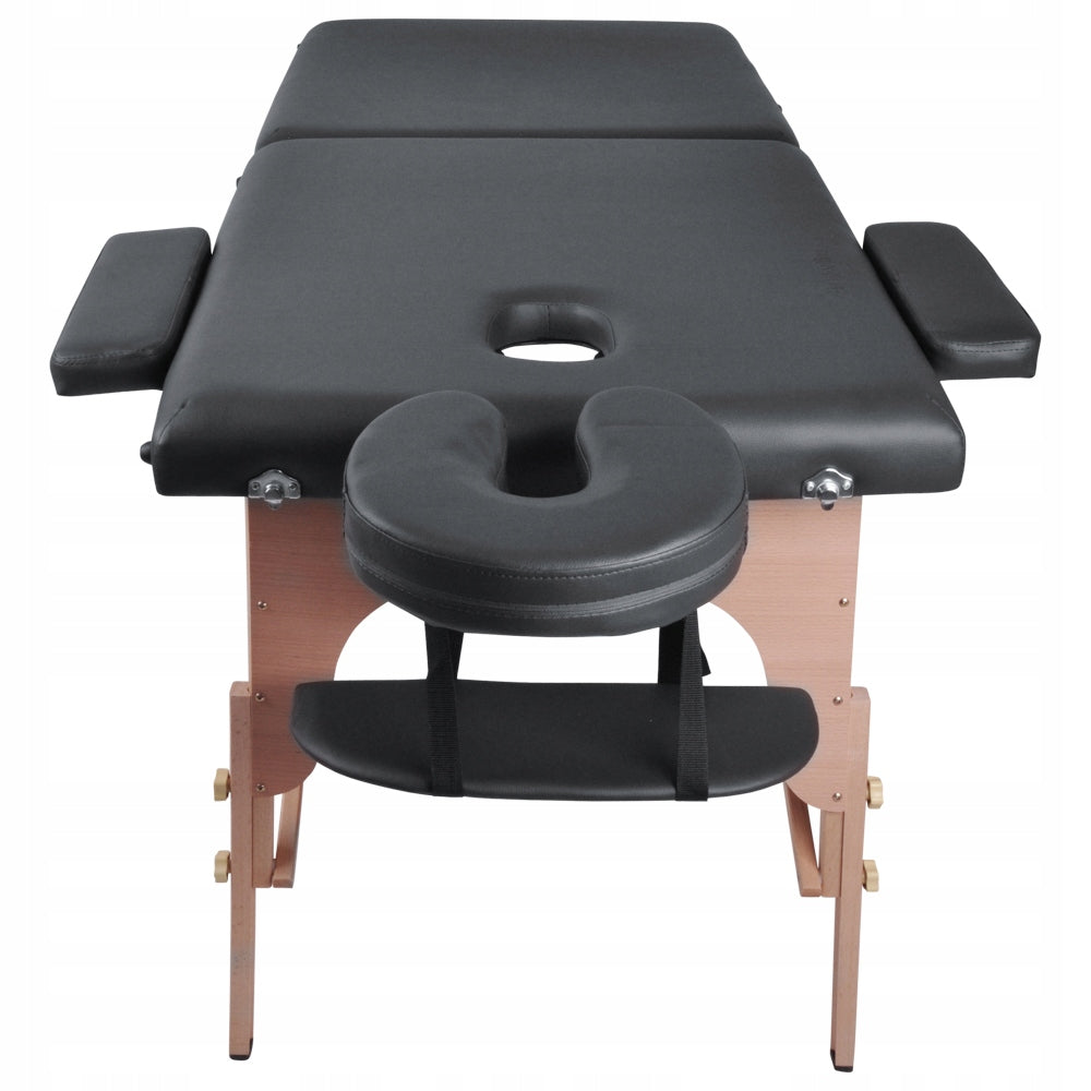 TABLE MASSAGE Bed Folding inSPORTline ORASHI 2-SEGMENT 250KG black Frame material wood